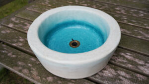 Unieke handgemaakte Tadelakt waskom 2